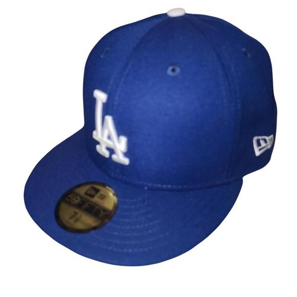 New Era Los Angeles Dodgers Fitted Cap - Classic Blue Size 7 3/8 - Picture 2 of 8